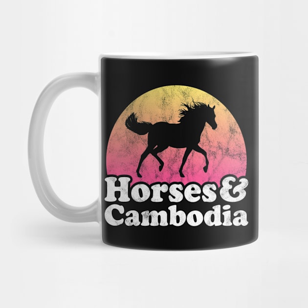 Horses and Cambodia Gift for Horse Lovers by JKFDesigns